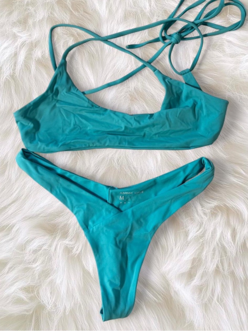 Teal Strappy Bikini Set - Women Swim